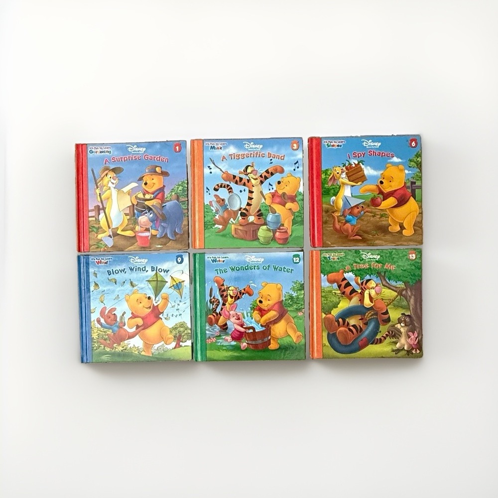 Disney Winnie the Pooh Hardcover Book Lot of 6 I'm Fun to Learn With